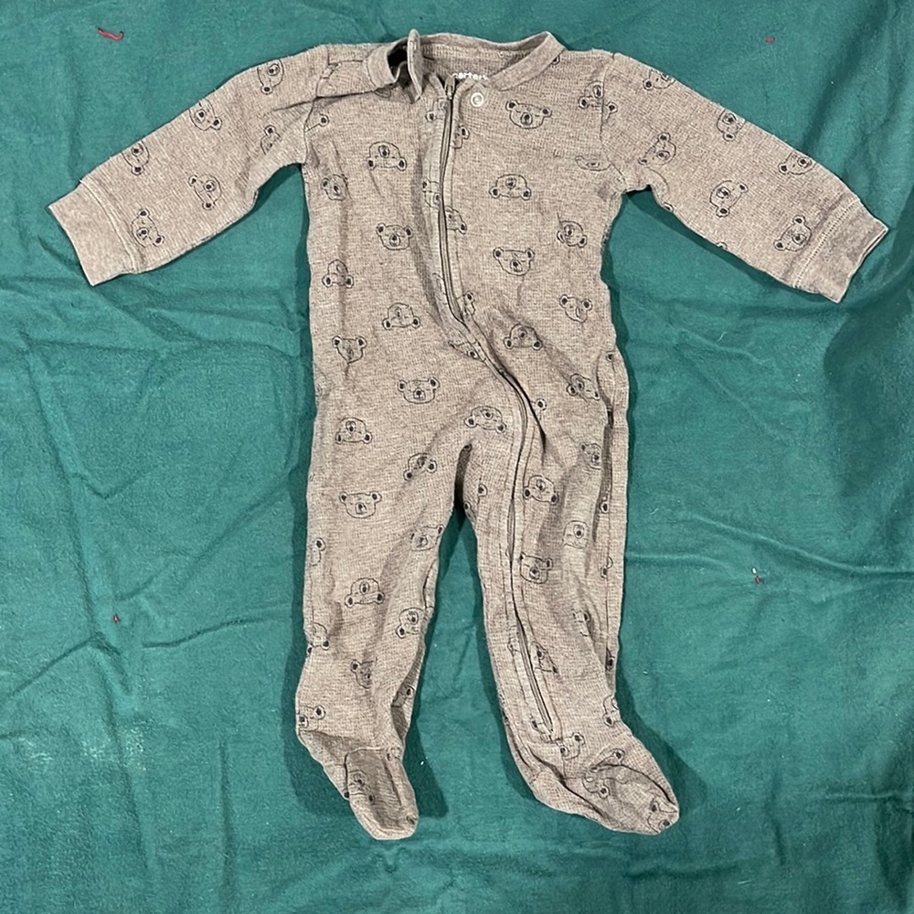 Thermal footed pjs. Carters. 9 months